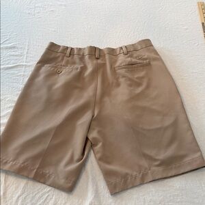 NIKE GOLF Shorts. MEN'S Size 35 FIT DRY GOLF khaki, Tan, Beige 100 % Polyester
